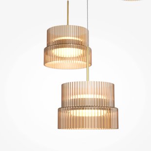 Maytoni LED hanglamp SCALA, bruin/brons, Ø 40 cm, 3-lamps, glas, dimbaar