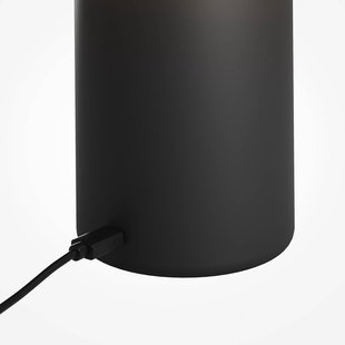 Maytoni Topo LED tafellamp op accu, zwart, hoogte 20 cm, met metalen dimmer