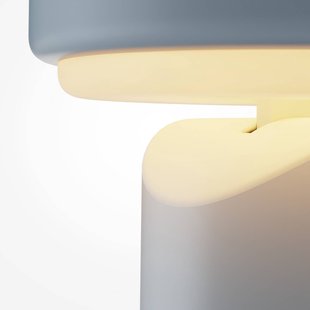 Maytoni Topo LED tafellamp op accu, lichtblauw, hoogte 20 cm, metaal, met dimmer