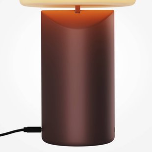 Maytoni Topo LED tafellamp op accu, rood, hoogte 20 cm, metaal, dimbaar