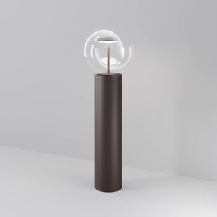 Maytoni LED tuinpadverlichting Velora, bruin, hoogte 60 cm, metaal/glas, IP65