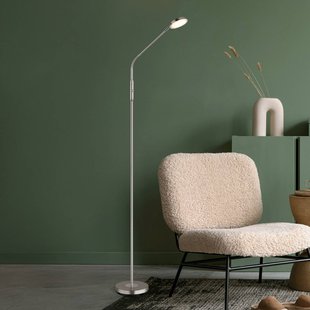 Globo LED vloerlamp Silvio, nikkelkleurig, CCT, dimbaar