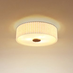 Globo Plafondlamp Jannie, naturel, linnen, 3-lamps, Ø 50 cm, E27