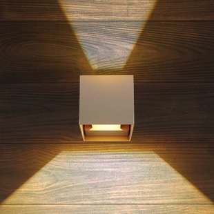 Globo LED buiten wandlamp Veronika, zandkleurig, up/down, IP54