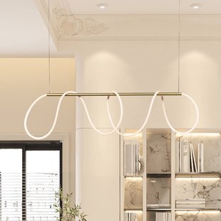 Zambelis LED hanglamp 19254, mat goud, lengte 147 cm, metaal