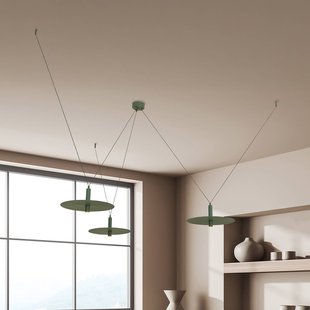 Zambelis LED hanglamp 23230, donkergroen, Ø 35 cm, 3-lamps, metaal