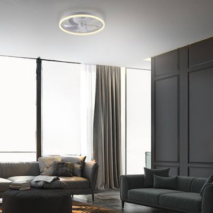 JUST LIGHT. GmbH LED plafondventilator Rita wit, CCT, afstandsbediening, Ø 50 cm