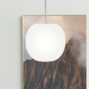 Casablanca hanglamp Acai, wit, glas, Ø 16 cm, E27