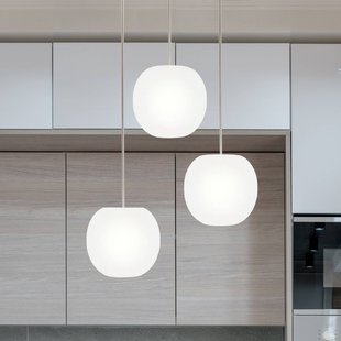 Casablanca hanglamp Acai, wit, rond, 3-lamps, Ø 16 cm, E27