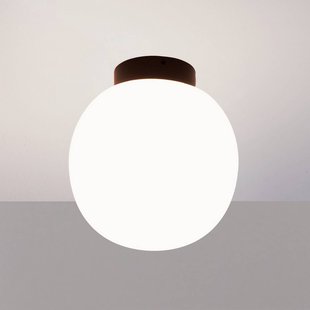 Casablanca plafondlamp Acai, wit/zwart, glas, 16 cm, E27