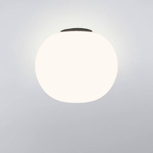 Casablanca plafondlamp Acai, wit/zwart, glas, 21 cm, E27