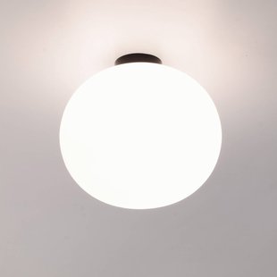 Casablanca plafondlamp Acai, wit/zwart, glas, 26 cm, E27