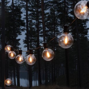 Konstsmide Christmas LED lichtketting op zonne-energie voor feestjes, 7 W, amberkleurig, IP44, 1800 K
