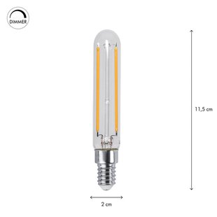 STAR TRADING LED lamp E14 3,3 W T20 filament 2.700 K Ra90 dimbaar