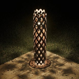 Slamp LED tuinpadverlichting Charlotte, cortenstaal, hoogte 63 cm, IP65