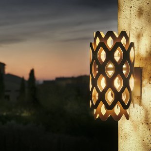 Slamp LED buiten wandlamp Charlotte, cortenstaal, hoogte 28 cm, IP65
