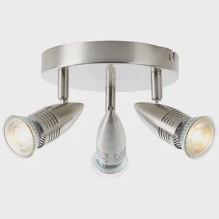 Baseline Opbouwspot Milano Rond - Satijn Chroom - 3xgu10