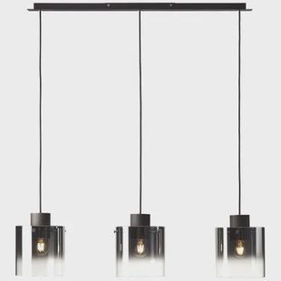 Brilliant Hanglamp Beth - Koffie - Rookglas - 3xe27