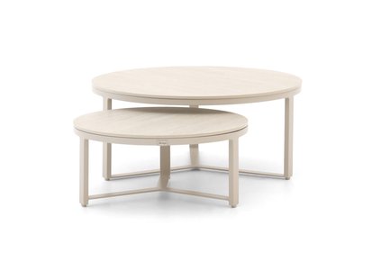 Bellagio Ficarolo lounge tuintafelset ø85cm(h:35cm)/ø65cm (h:30cm) - Laagste prijsgarantie!