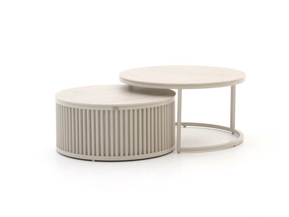 Bellagio Oriago lounge tuintafelset ø85cm(h:45cm)/ø78cm (h:36cm) - Laagste prijsgarantie!