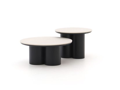 Apple Bee Tonga bijzet tuintafelset ø 80cm (h: 36cm)/ø 60cm (h: 44cm) - Laagste prijsgarantie!