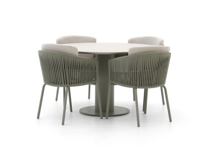 Hartman Sevilla/Girona ø 120cm dining tuinset 5-delig - Laagste prijsgarantie!