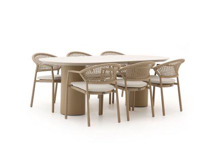 Hartman Taragona/Valencia 220cm dining tuinset 7-delig - Laagste prijsgarantie!