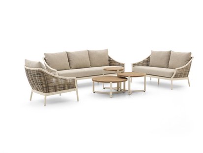 Apple Bee Milou/Monaco stoel-bank loungeset 6-delig 6-zits - Laagste prijsgarantie!