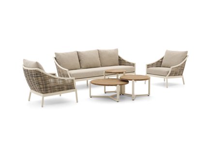 Apple Bee Milou/Monaco stoel-bank loungeset 6-delig 5-zits - Laagste prijsgarantie!