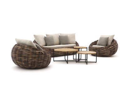 Apple Bee Cocoon stoel-bank loungeset 6-delig 5-zits - Laagste prijsgarantie!
