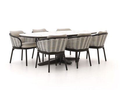 Apple Bee Pine Key/Zanzibar Deens Ovaal 220cm dining tuinset 7-delig - Laagste prijsgarantie!