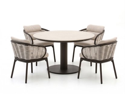 Apple Bee Pine Key/Melville ø 140cm dining tuinset 5-delig - Laagste prijsgarantie!