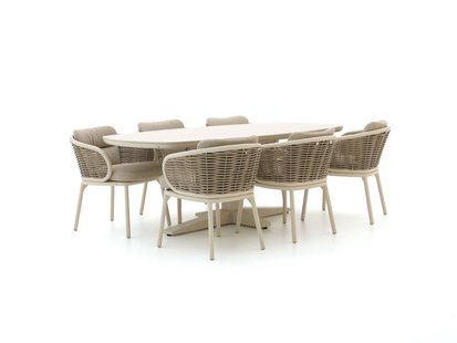 Apple Bee Pine Key/Zanzibar Deens Ovaal 220cm dining tuinset 7-delig - Laagste prijsgarantie!