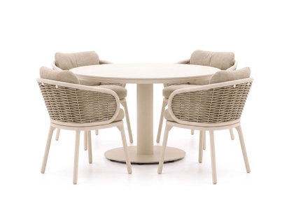 Apple Bee Pine Key/Melville ø 140cm dining tuinset 5-delig - Laagste prijsgarantie!