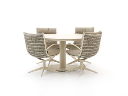 Apple Bee Camp Bay/Melville ø 140cm dining tuinset 5-delig draaibaar - Laagste prijsgarantie!