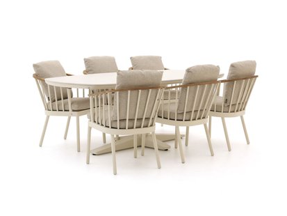 Apple Bee Condor/Zanzibar Deens Ovaal 220cm dining tuinset 7-delig - Laagste prijsgarantie!