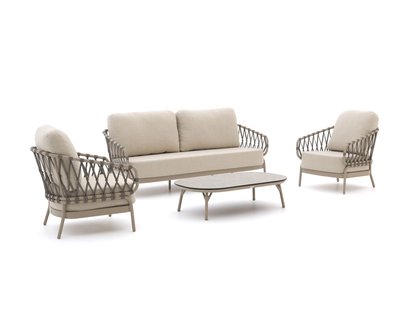 Tierra Outdoor Natal/Nora stoel-bank loungeset 4-delig - Laagste prijsgarantie!