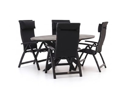 Bellagio Fermo/Fidenza ovaal 180cm dining tuinset 5-delig verstelbaar - Laagste prijsgarantie!