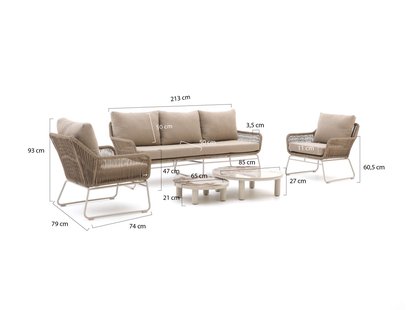 Intenso Isorella/Sarsina stoel-bank loungeset 4-delig - Laagste prijsgarantie!