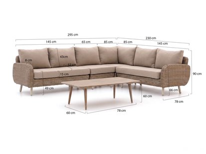 Intenso Suzzara/Rough-K lounge hoek loungeset 5-delig - Laagste prijsgarantie!