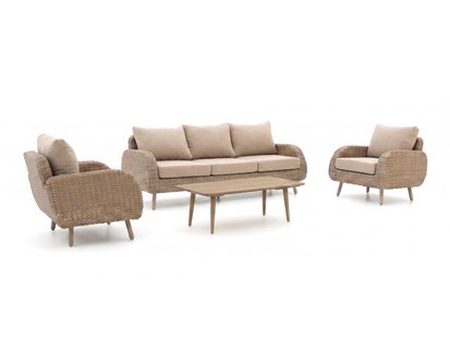Intenso Suzzara/Rough-K lounge stoel-bank loungeset 4-delig - Laagste prijsgarantie!