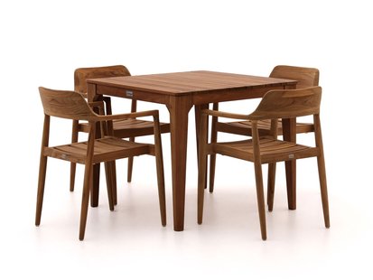 Bellagio Balba/Bruca 90cm dining tuinset 5-delig stapelbaar - Laagste prijsgarantie!