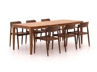 Bellagio Balba/Bruca 220cm dining tuinset 7-delig stapelbaar - Laagste prijsgarantie!
