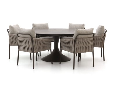 SUNS Fiave/Nova ø170cm dining tuinset 7-delig - Laagste prijsgarantie!