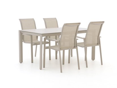 Forza Centallo/Sestino 160cm dining tuinset 5-delig stapelbaar - Laagste prijsgarantie!