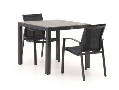 Forza Altea/Fidenza 90cm dining tuinset 3-delig stapelbaar - Laagste prijsgarantie!