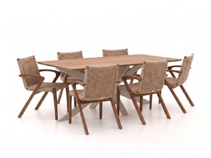 Bellagio Tredozio/Furato 220cm dining tuinset 7-delig - Laagste prijsgarantie!