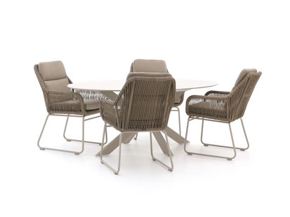 Intenso Isorella/Furato ellips 200cm dining tuinset 5-delig - Laagste prijsgarantie!