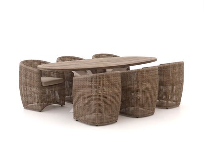 Intenso Marecchia/ROUGH-Y Ellips 240cm dining tuinset 7-delig - Laagste prijsgarantie!