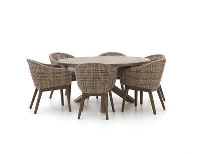 Intenso Venaco/ROUGH-Y ø150cm dining tuinset 7-delig - Laagste prijsgarantie!